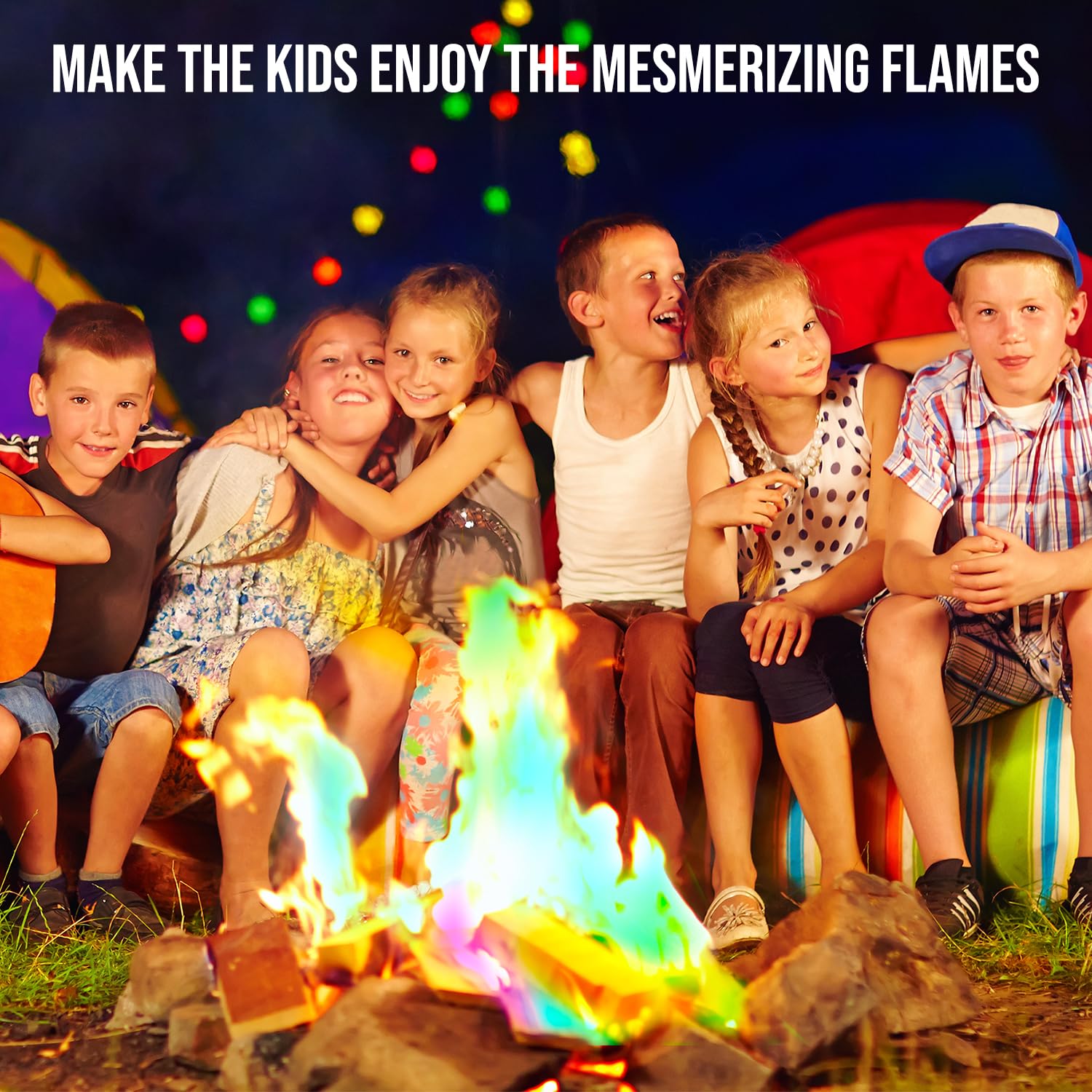 Fire Dazzle Fire Color Changing Packets for Fire Pit - 12 Pack Color Packets, Flame Changer for Fire Pit and Campfires - Camping Games Accessories for Kids and Adults - Image 4