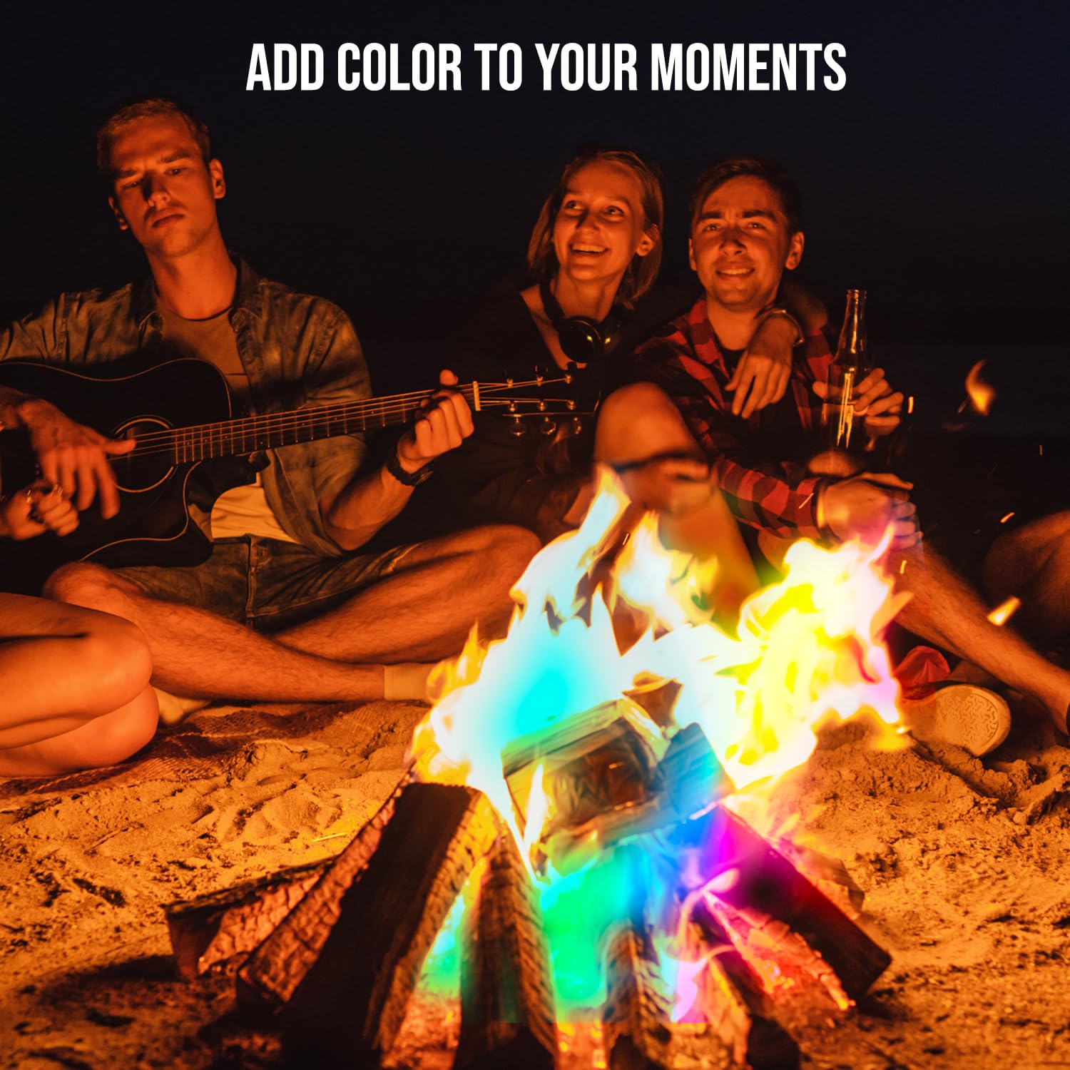 Fire Dazzle Fire Color Changing Packets for Fire Pit - 12 Pack Color Packets, Flame Changer for Fire Pit and Campfires - Camping Games Accessories for Kids and Adults - Image 5