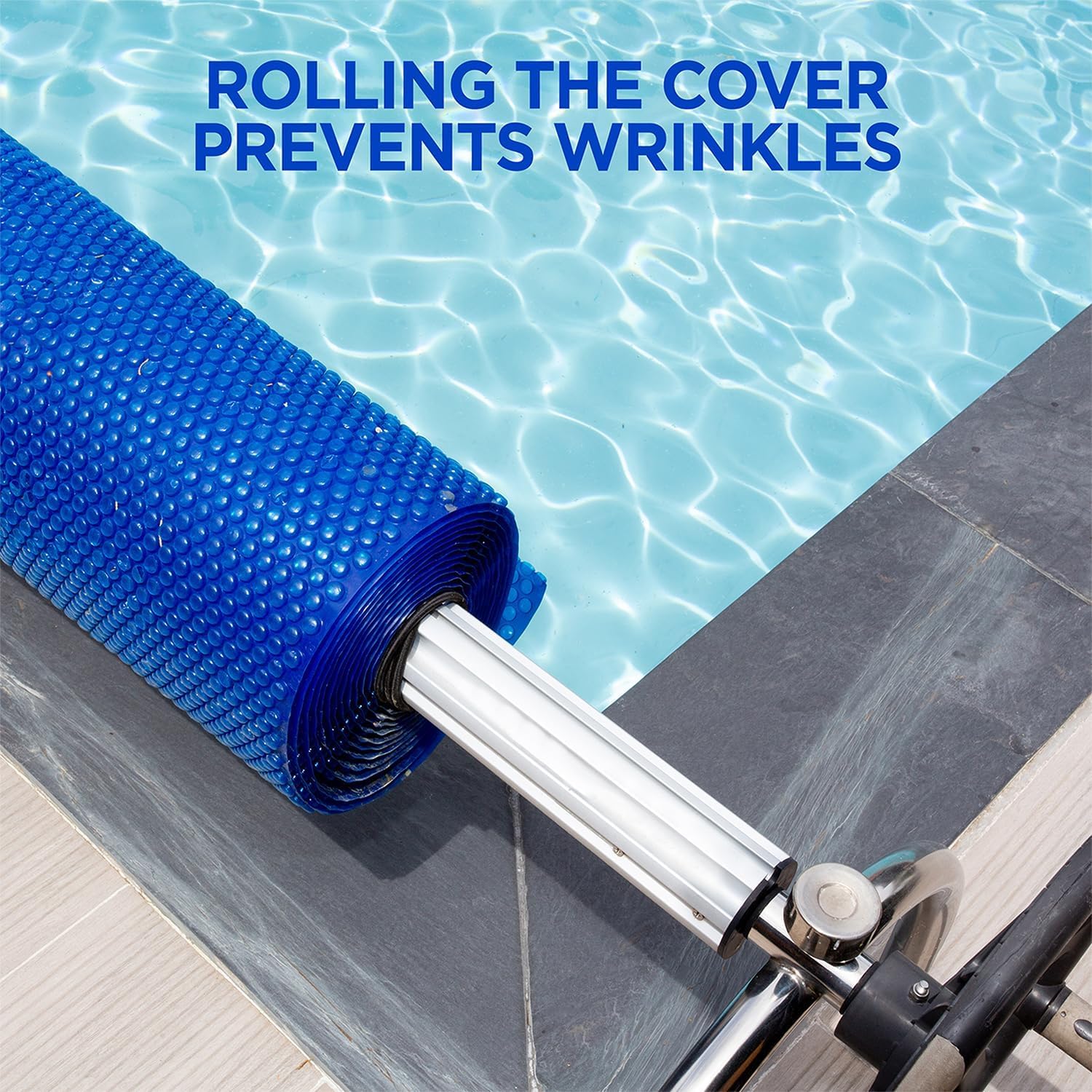 Shop Square 18 x 36 Foot Rectangle Solar Pool Cover for Inground and Above Ground Pools, 16 Mil - Premium Heavy Duty Solar Blanket for Above Ground Pool, Blue - Made in USA - Image 8